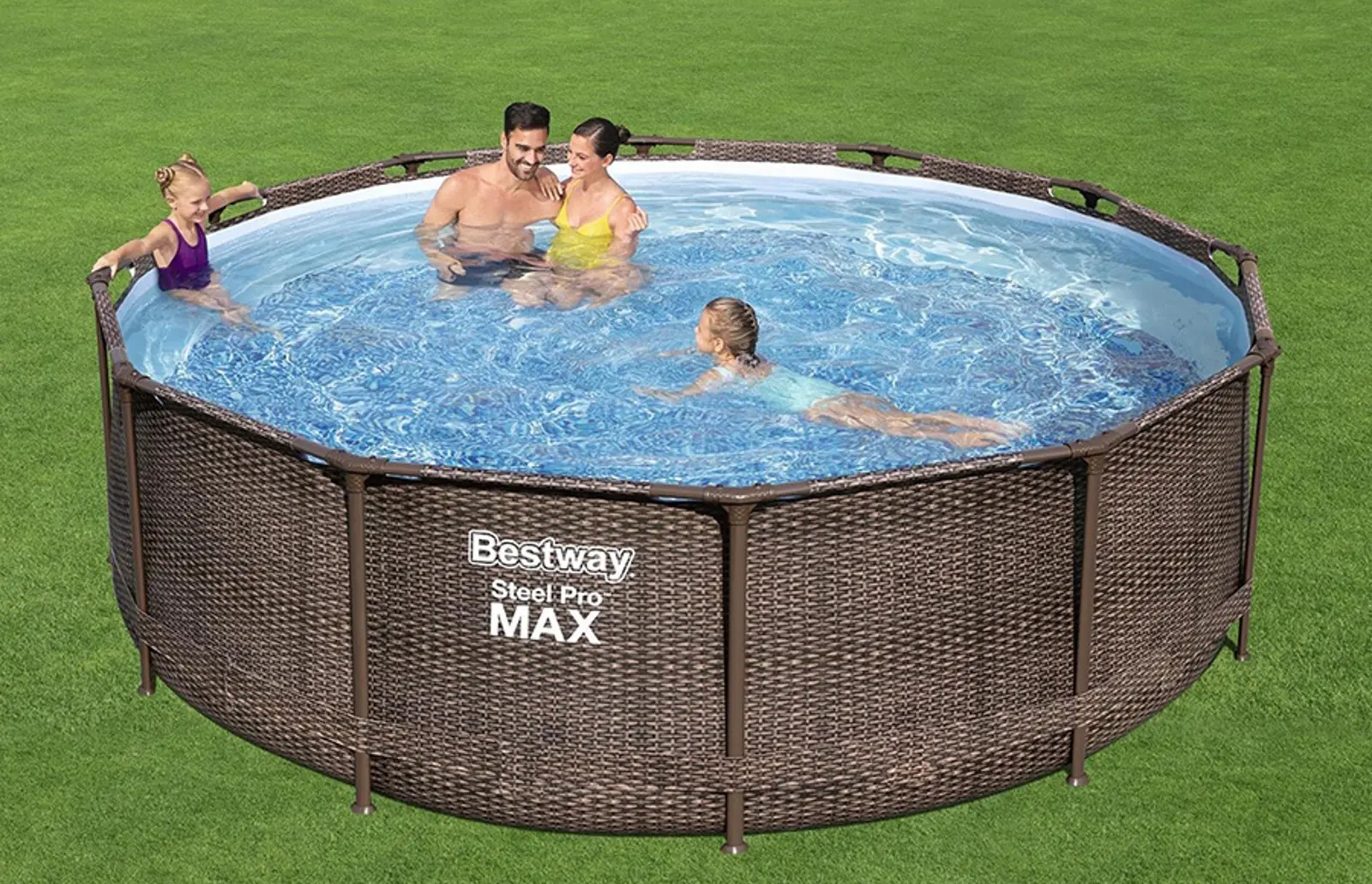 Каркасный бассейн Bestway Steel Pro Max Rotang 56709BW (Brown)