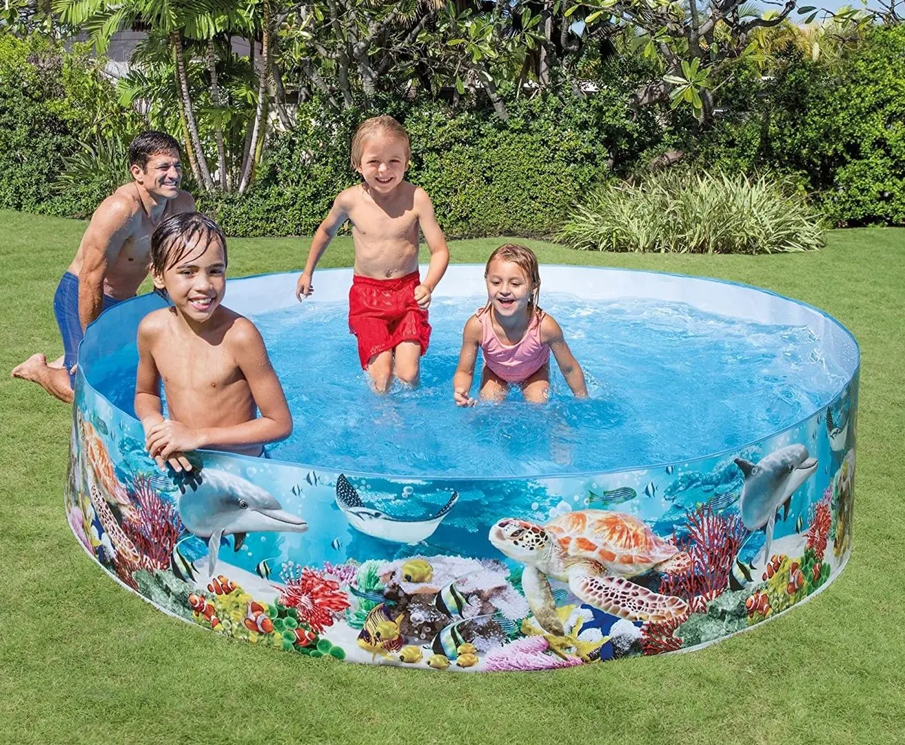 Piscina cu cadru pentru copii Intex Coral Reef 58472