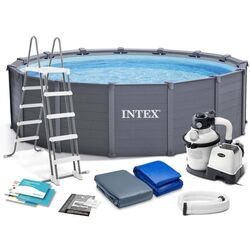 Piscina cu cadru Intex 26384 (Graphite Gray) Thumb