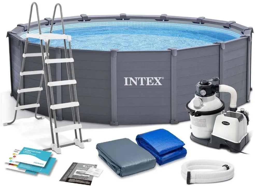 Piscina cu cadru Intex 26384 (Graphite Gray) - 3