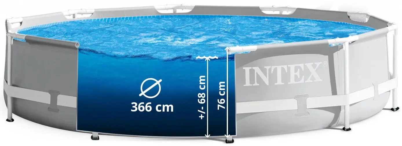 Piscina cu cadru Intex 26712 (Grey/Blue) - 3