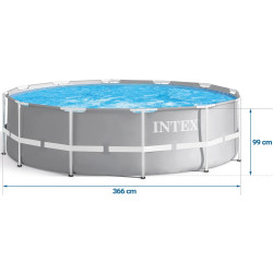 Piscina cu cadru Intex 26716 (Grey/Blue) Thumb