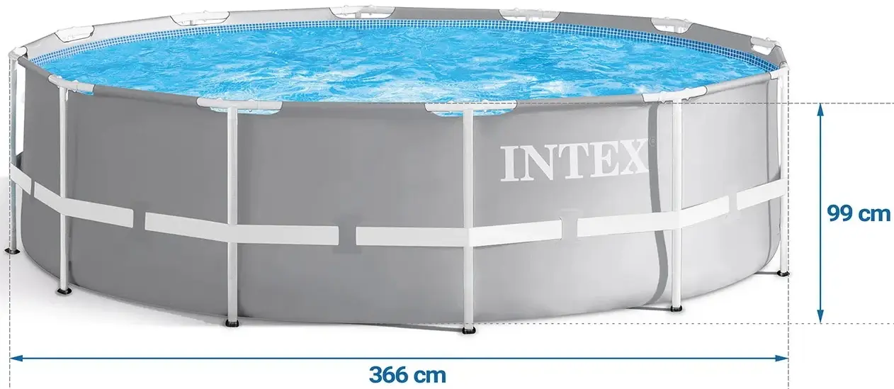 Piscina cu cadru Intex 26716 (Grey/Blue) - 6