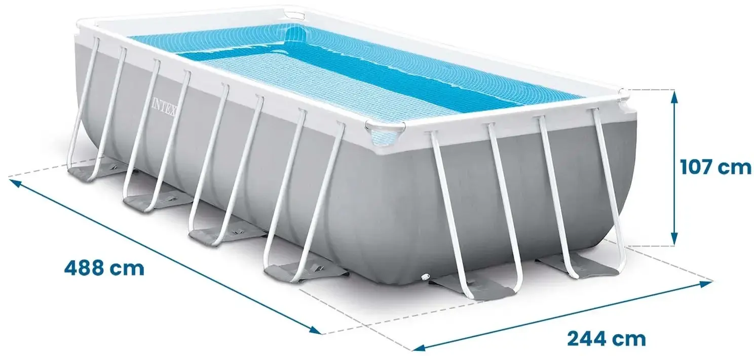 Piscina cu cadru Intex 26792-17W1 (Grey/Blue) - 3