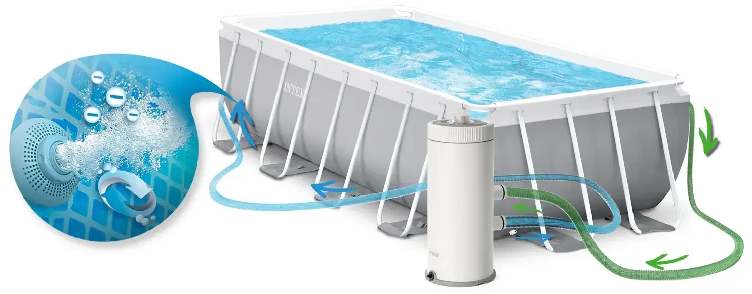 Piscina cu cadru Intex 26792-17W1 (Grey/Blue) - 5