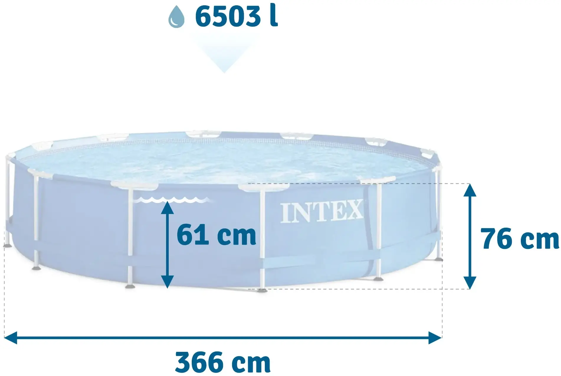 Piscina cu cadru Intex 28210 (Blue) - 3