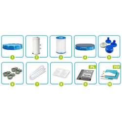 Piscina cu cadru Intex 28212-4in1 (Blue) Thumb