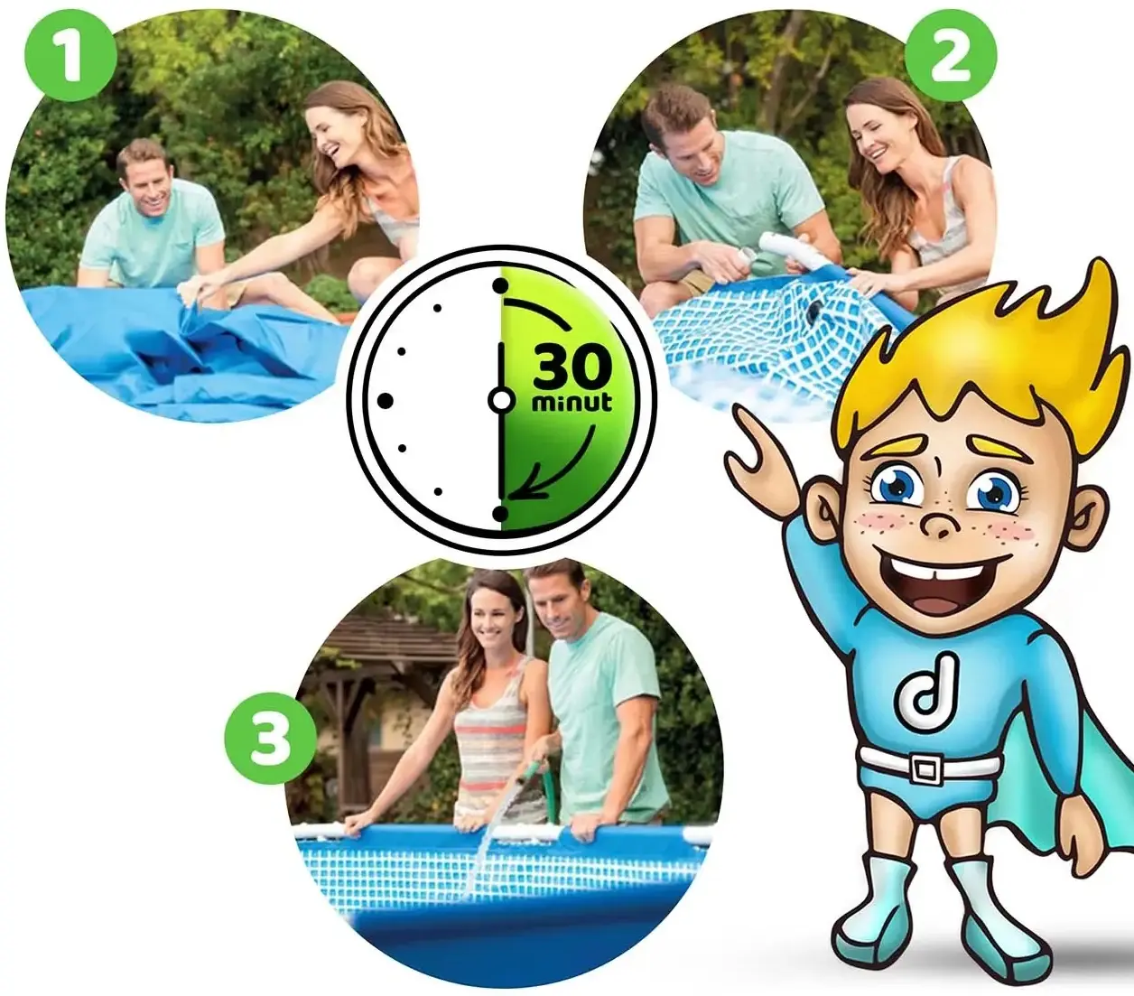 Piscina cu cadru Intex 28212-4in1 (Blue) - 7