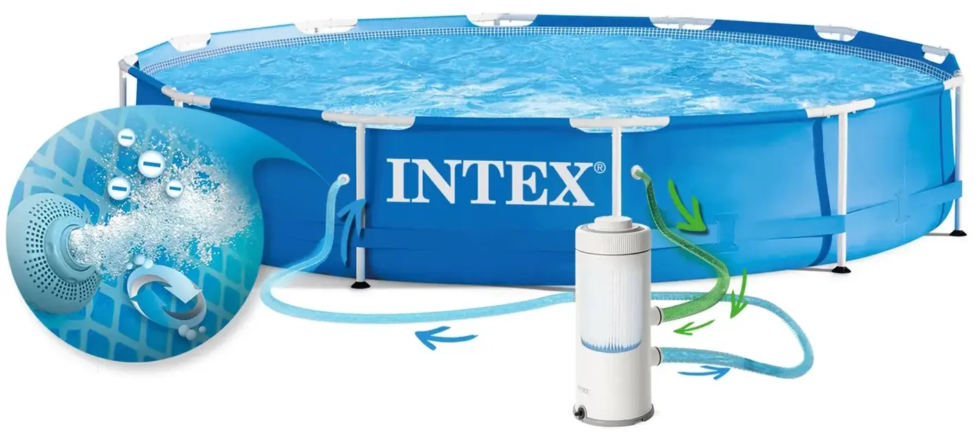Piscina cu cadru Intex 28212 (Blue) - 4