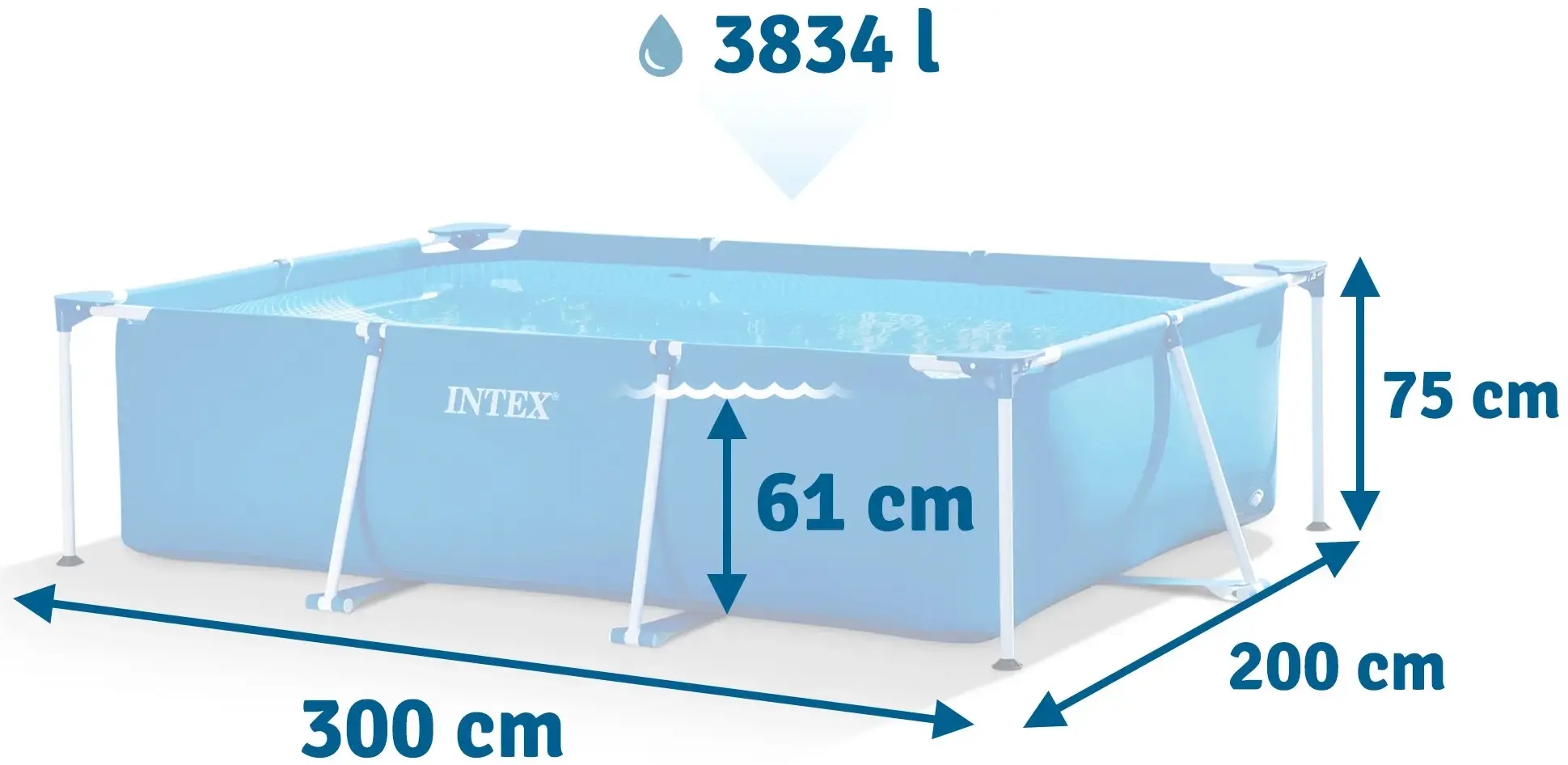 Piscina cu cadru Intex 28272 (Blue) - 2