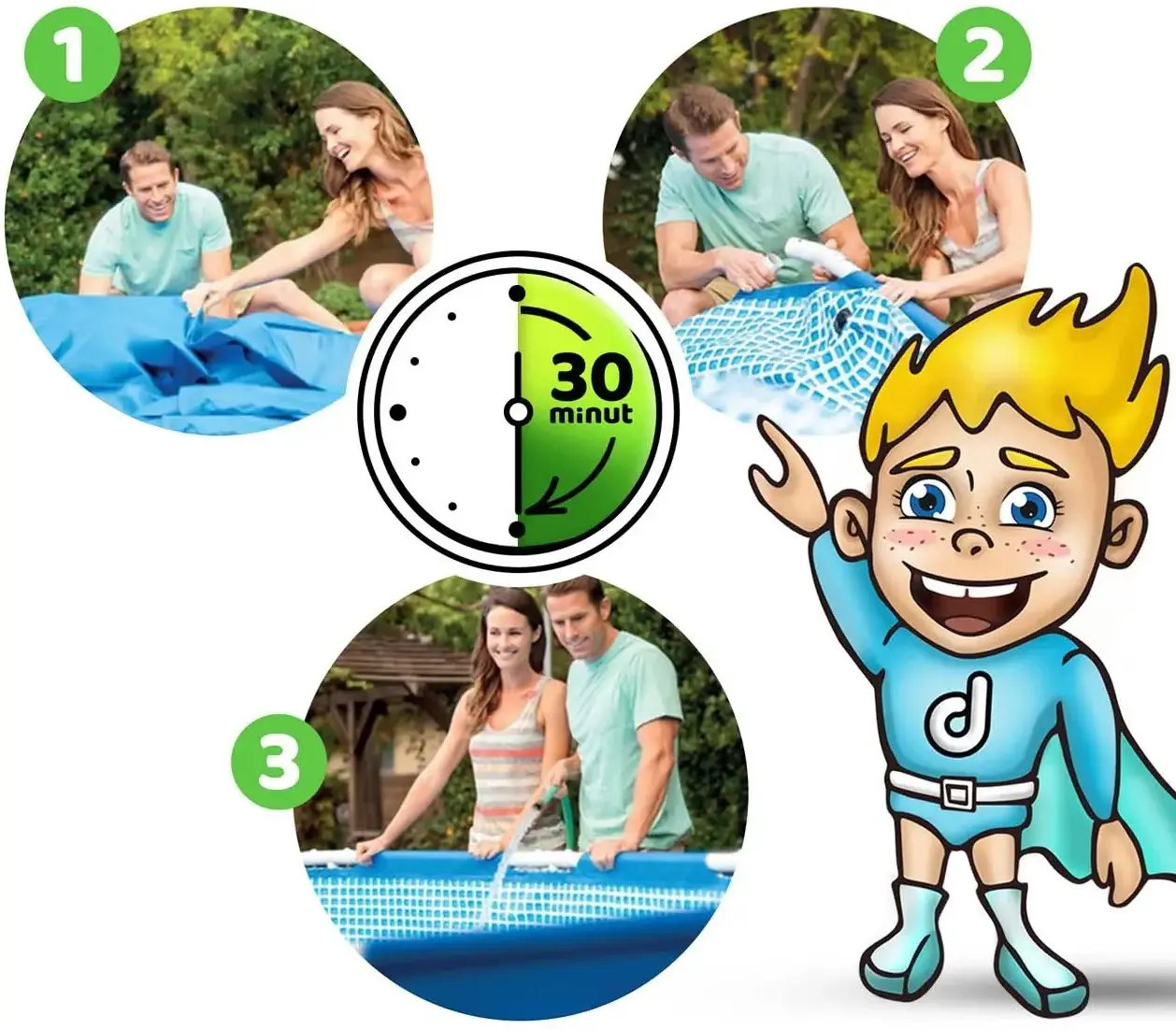 Piscina cu cadru Intex 28272-M (Blue) - 7