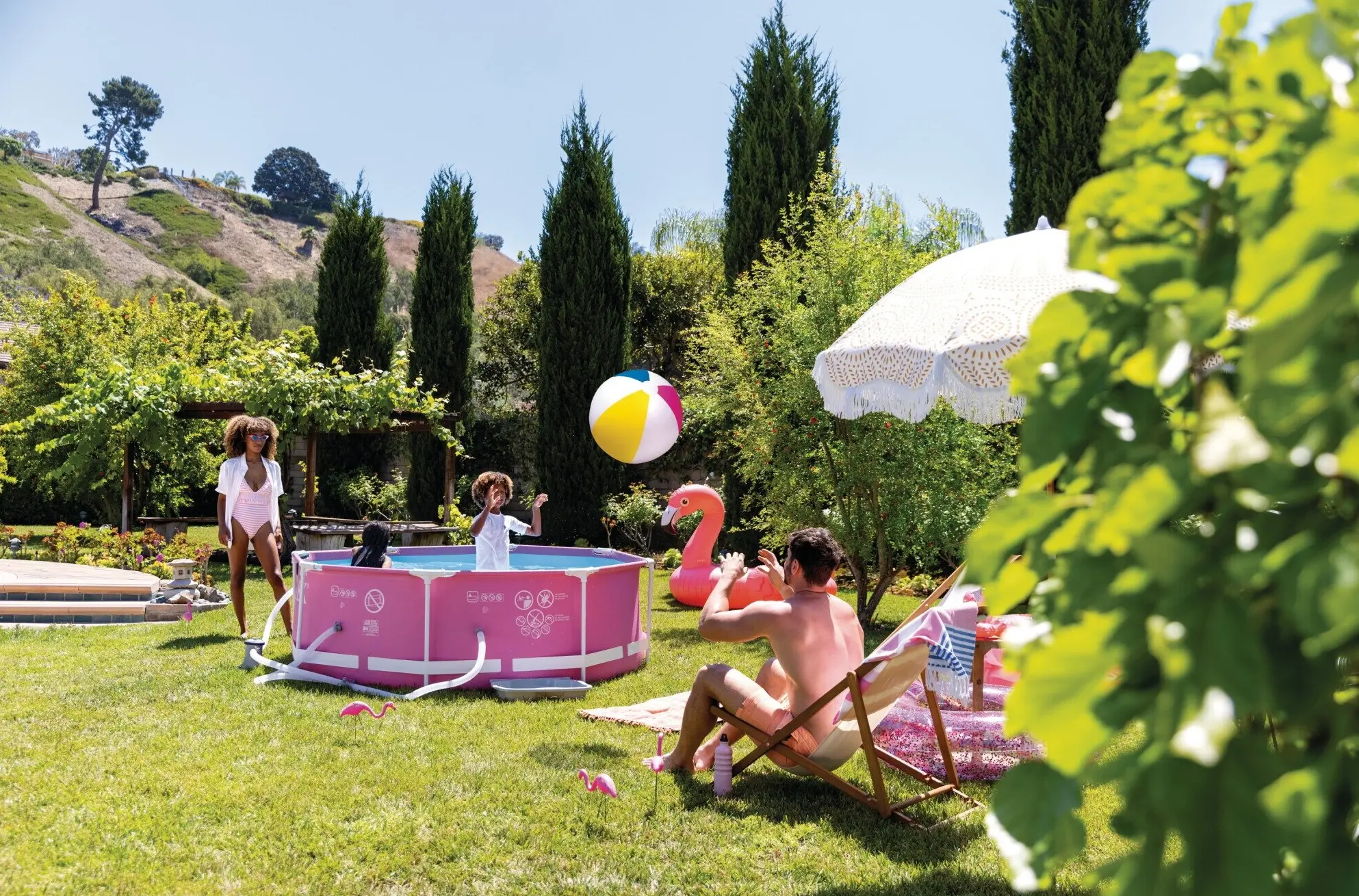 Piscina cu cadru Intex 28290 (Pink/Blue) - 11