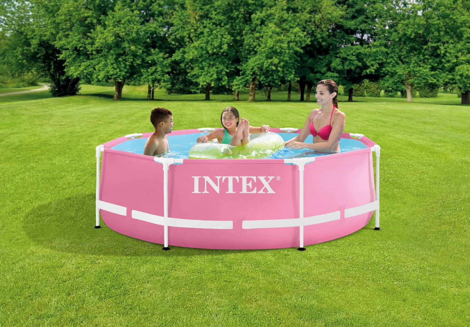 Piscina cu cadru Intex 28290 (Pink/Blue) - 5