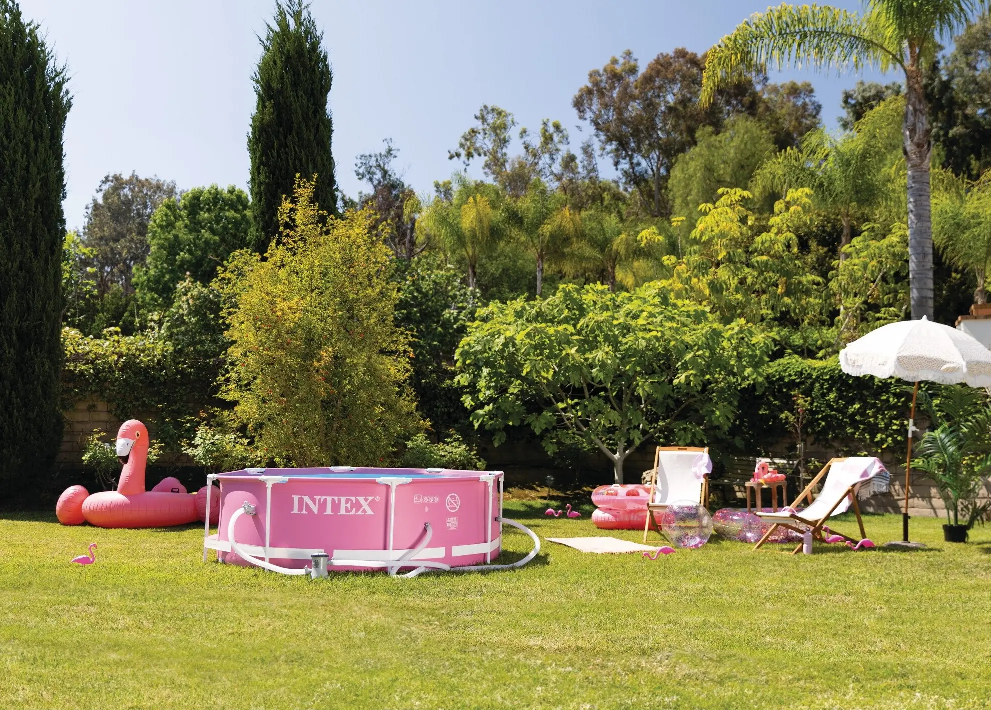 Piscina cu cadru Intex 28290 (Pink/Blue) - 9