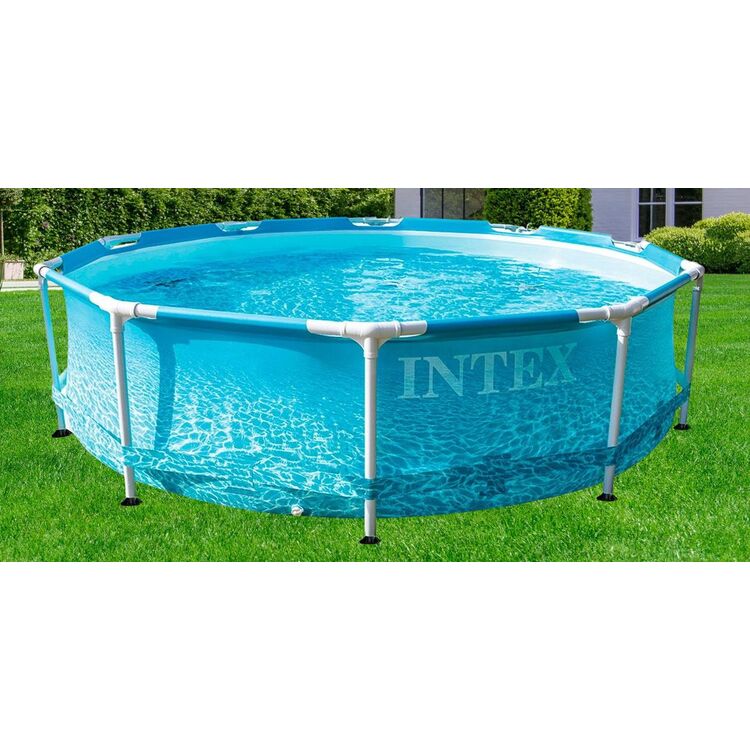 Piscina cu cadru Intex Beachside Metal Frame (Blue)