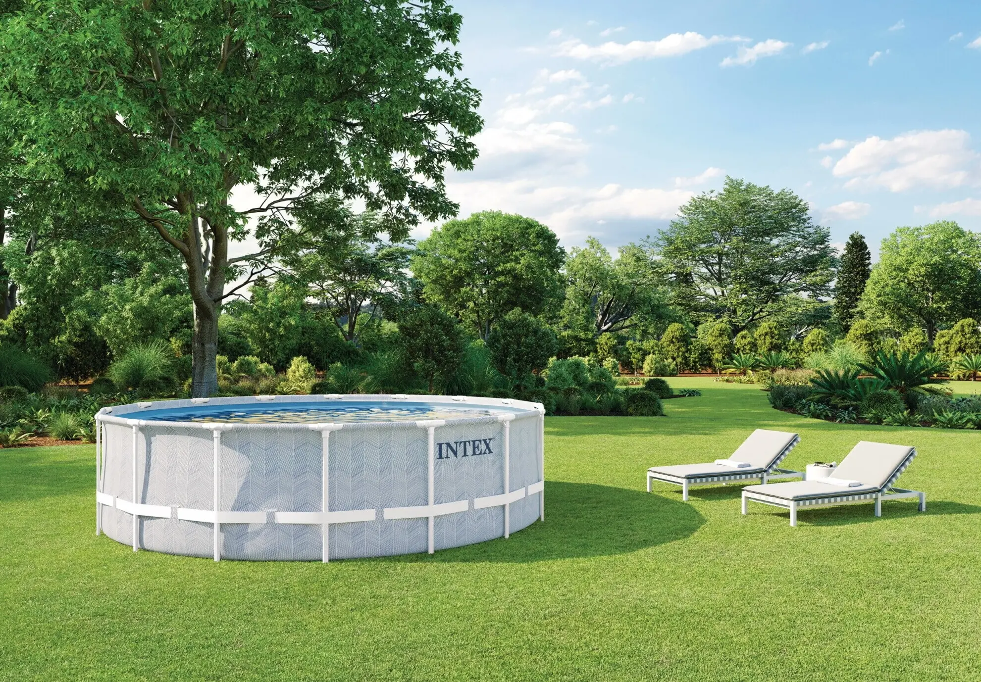Piscina cu cadru Intex Chevron Prism 26746 (Blue) - 5