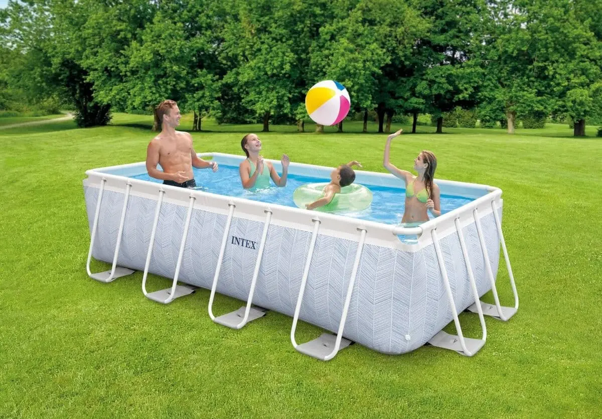 Piscina cu cadru Intex Chevron Prism 26780 (Blue) - 3
