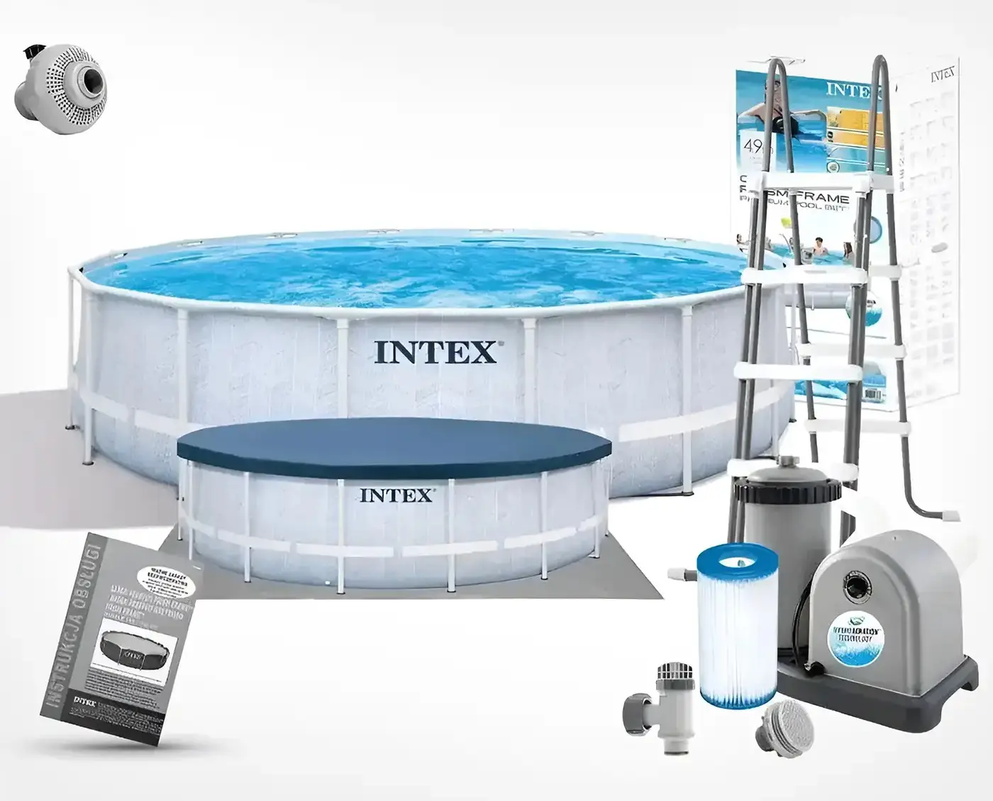 Piscina cu cadru Intex Chevron Prism Frame Premium 26746 (Grey)