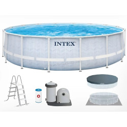 Piscina cu cadru Intex Chevron Prism Frame Premium 26746 (Grey)