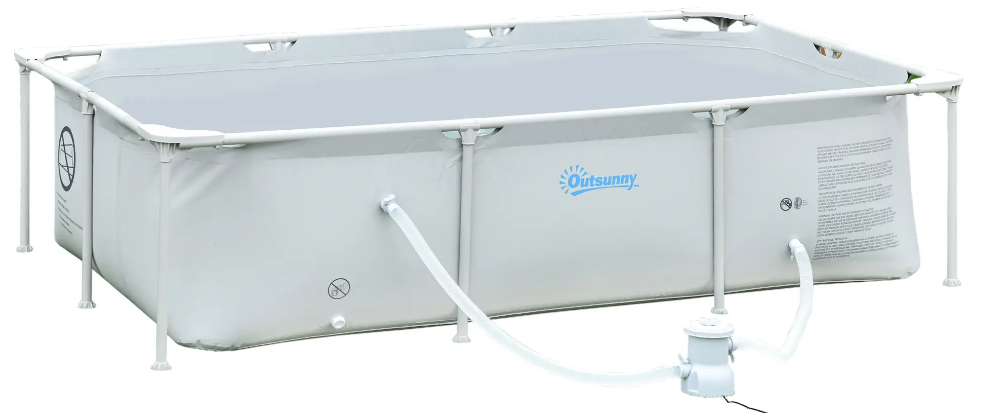 Каркасный бассейн Outsunny 848-016V90GY (Grey)