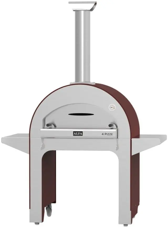 Cuptor pentru pizza pe lemne cu suport Alfa 4 Pizze FX4PIZLROA (Red) - 2