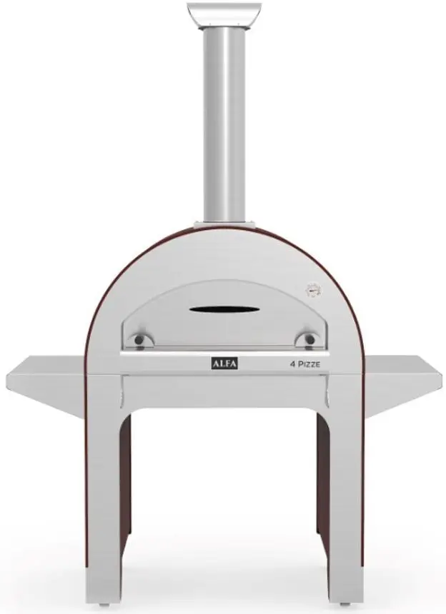 Cuptor pentru pizza pe lemne cu suport Alfa 4 Pizze FX4PIZLROA (Red)