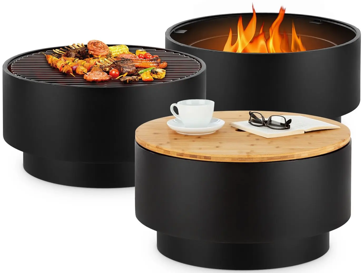 Gratar cu vatra 3in1 Blumfeldt Pompeji 10035515 (Black) - 2