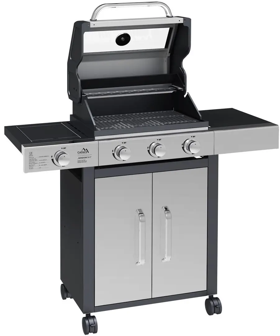 Gratar pe gaz Cattara Window 3+1 (Inox/Black) - 2