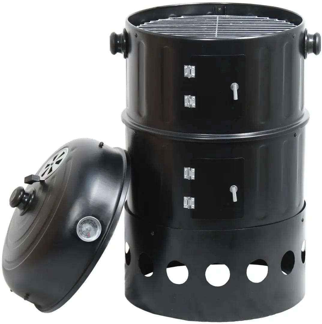 Gratar-afumator 3in1 Cattara Pisa (Black)