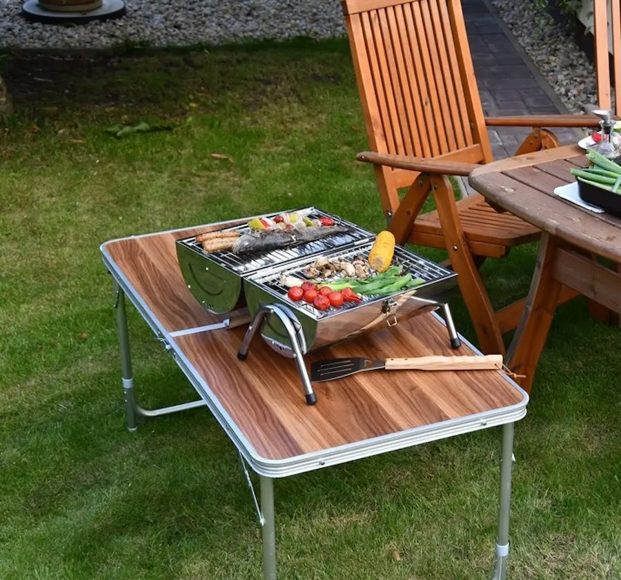 Gratar cu afumatoare Cattara Double 13034 (Chrom) - 3