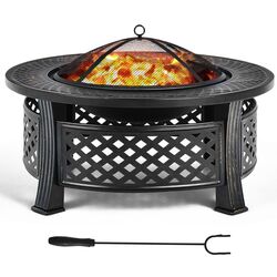 Гриль-очаг Costway JV10178 (Black) Thumb