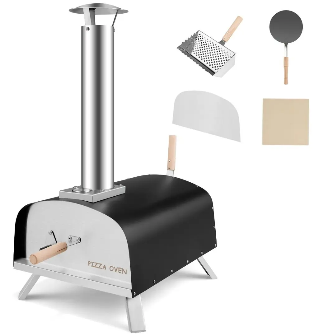 Cuptor pentru pizza Costway NP10437 (Black/Silver)