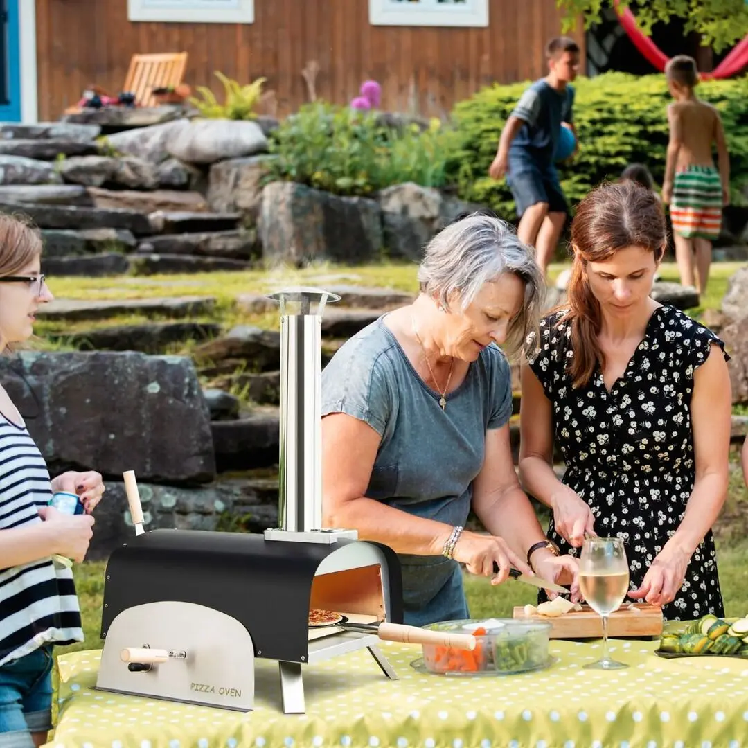 Cuptor pentru pizza Costway NP10437 (Black/Silver)