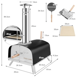 Cuptor pentru pizza Costway NP10437 (Black/Silver) Thumb