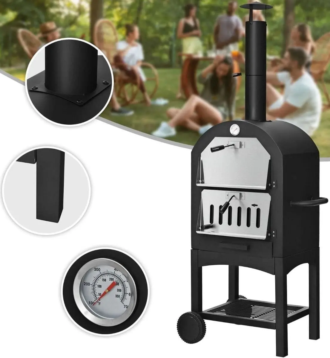 Cuptor pentru pizza Costway NP11627 (Black) - 3