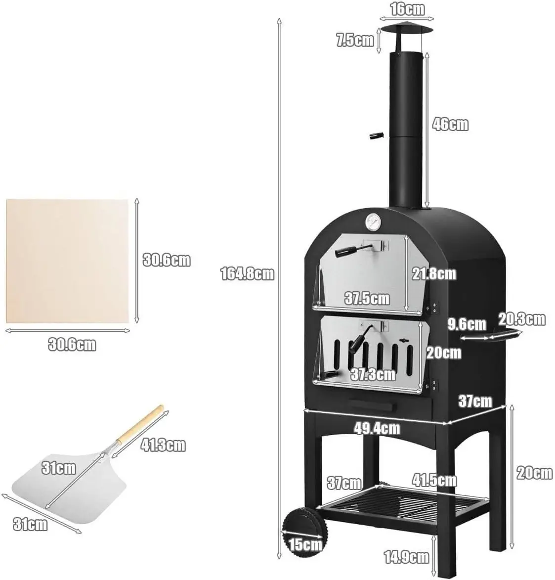 Cuptor pentru pizza Costway NP11627 (Black) - 5