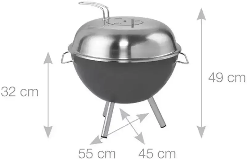 Gratar cu carbuni Dancook 1300 (Black/Inox) - 2