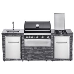 Bucatarie de exterior cu gratar pe gaz Grandhall Stone Island K04000235B + Maxim G5IB (Grey/Black) Thumb