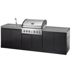 Уличная кухня с грилем Grandhall K0GK-01 + Elite G5 K05000324A (Inox/Black)