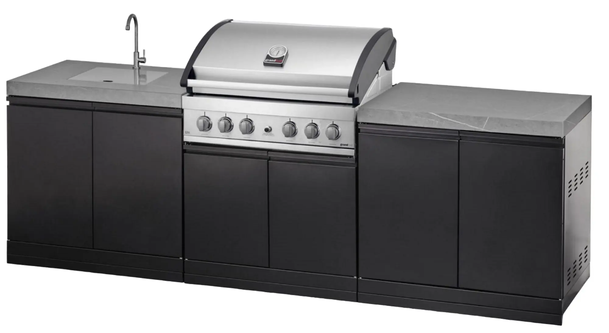 Уличная кухня с грилем Grandhall K0GK-01 + Elite G5 K05000324A (Inox/Black)