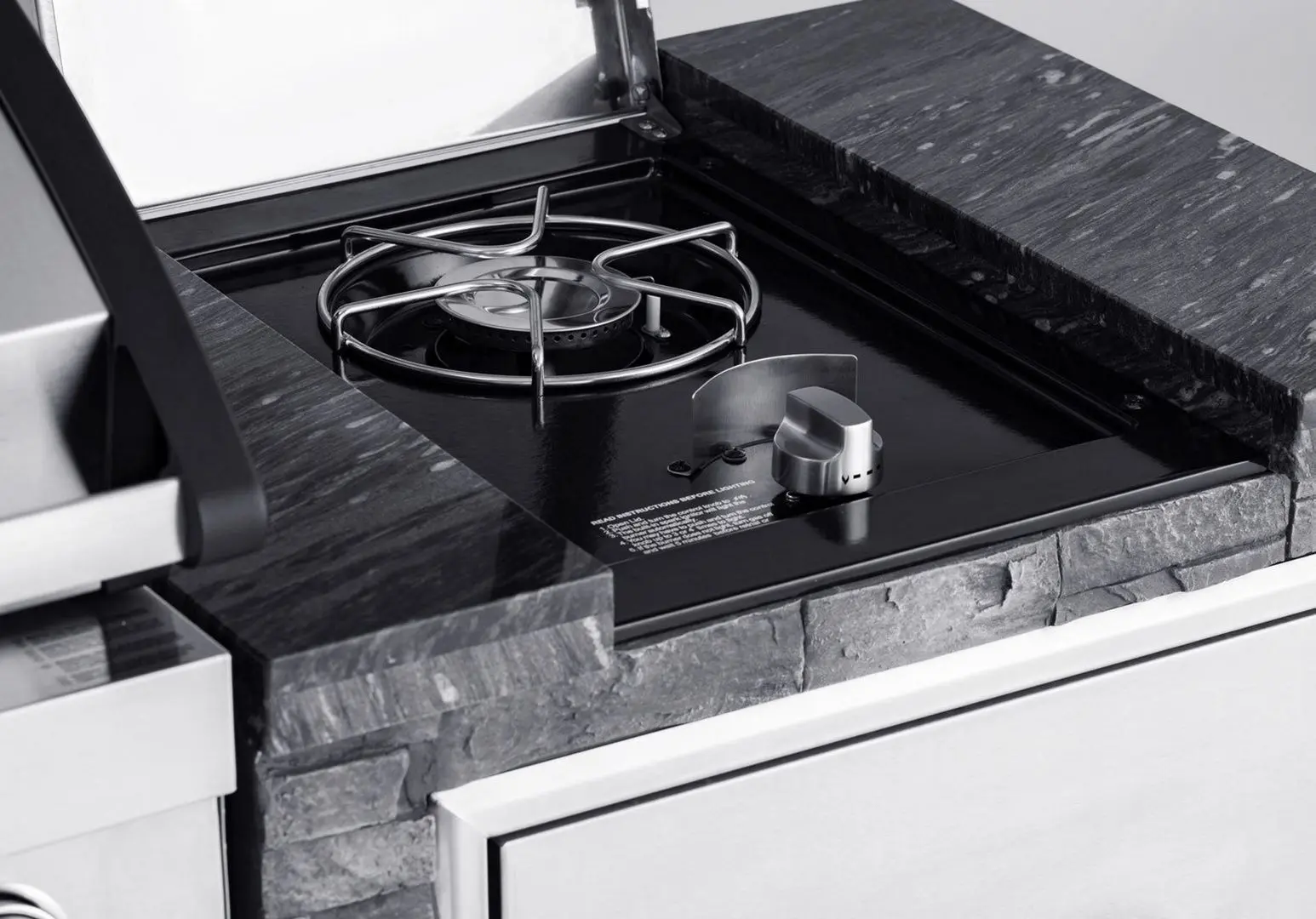 Bucatarie de exterior cu gratar Grandhall Stone Island K04000235B + Elite G5 K05000324A (Inox/Grey) - 6