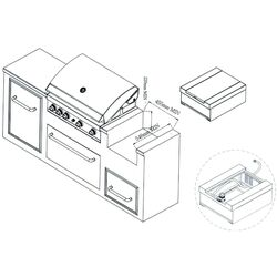 Встраиваемая боковая газовая конфорка GrandHall Sear Burner (Black/Inox) Thumb