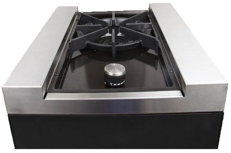Arzator lateral pe gaz incorporabil GrandHall Side Burner (Black/Inox) - 3