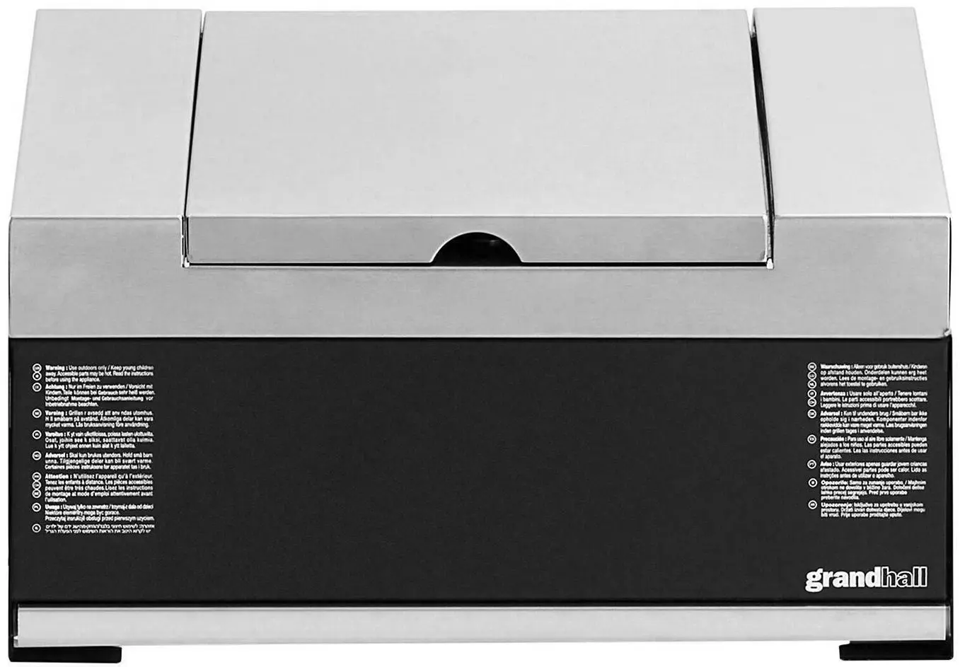 Arzator lateral pe gaz incorporabil GrandHall Side Burner (Black/Inox)