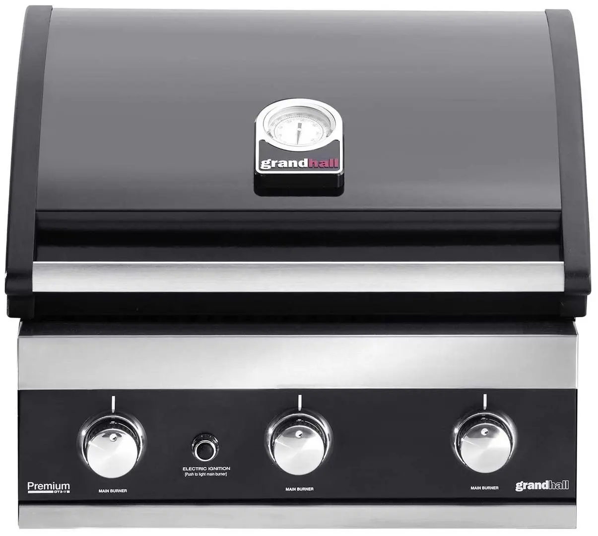 Встраиваемый газовый гриль GrandHall Premium GT3 (Black)