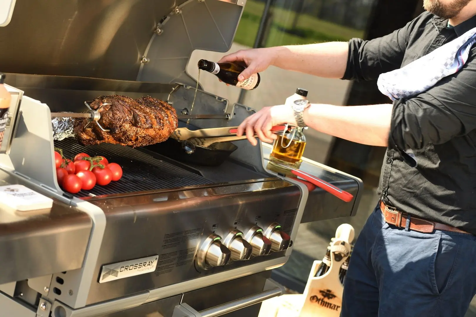 Уличная кухня с грилем Heatstrip Crossray TCS4EU30 + K0GK-01 (Black/Inox) - 6