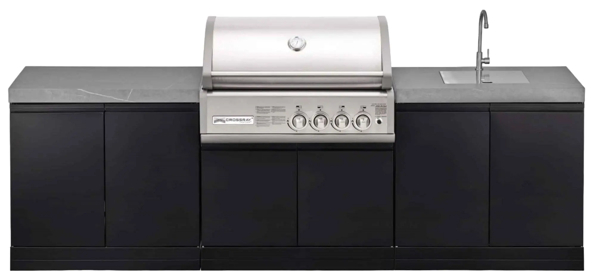 Уличная кухня с грилем Heatstrip Crossray TCS4EU30 + K0GK-01 (Black/Inox)