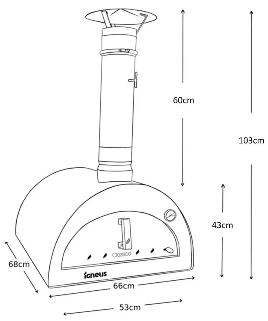 Cuptor pentru pizza Igneus Classico (Graphite) - 4