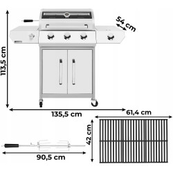 Grill pe gaz Kaminer 27422 (Inox) Thumb