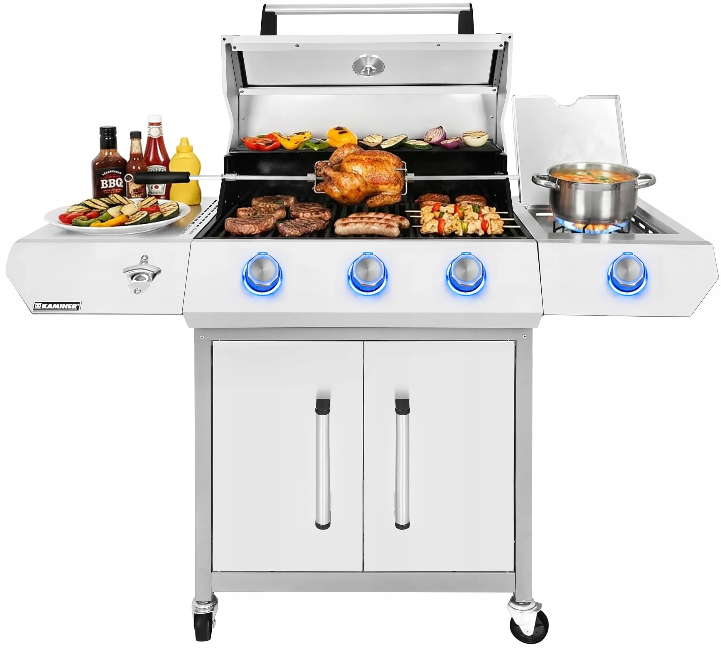 Grill pe gaz Kaminer 27422 (Inox) - 3